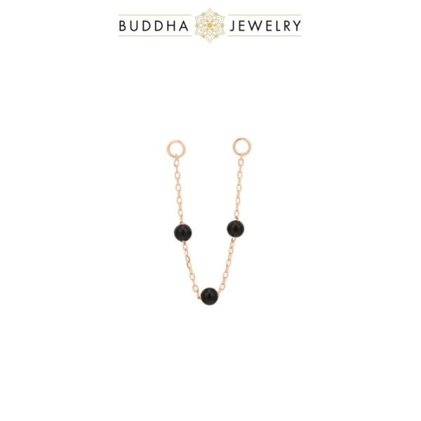 Chaînette piercing or rose avec agate