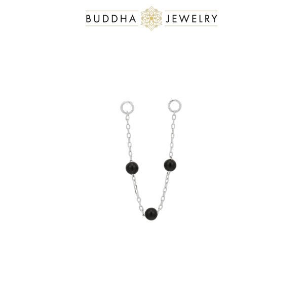 Chaînette piercing or blanc avec agate