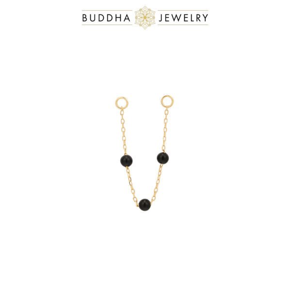 Chaînette piercing or jaune avec agate