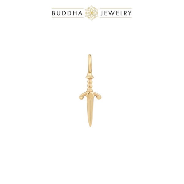 Pendentif Blade en or jaune et or blanc 14k – Buddha Jewelry