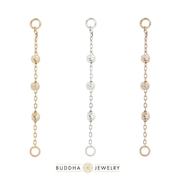Chaînette or 14k Cressida à billes texturées