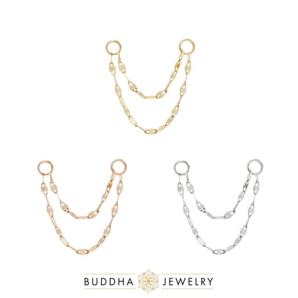 Chaînette piercing Languid or 14k – CZ