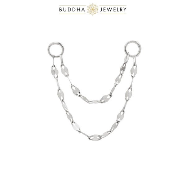 Chaînette piercing Languid en or 14k avec oxydes de zirconium