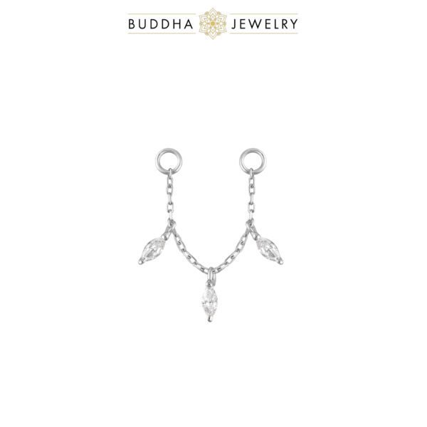 Chaînette piercing Lyric en or 14k avec oxydes de zirconium