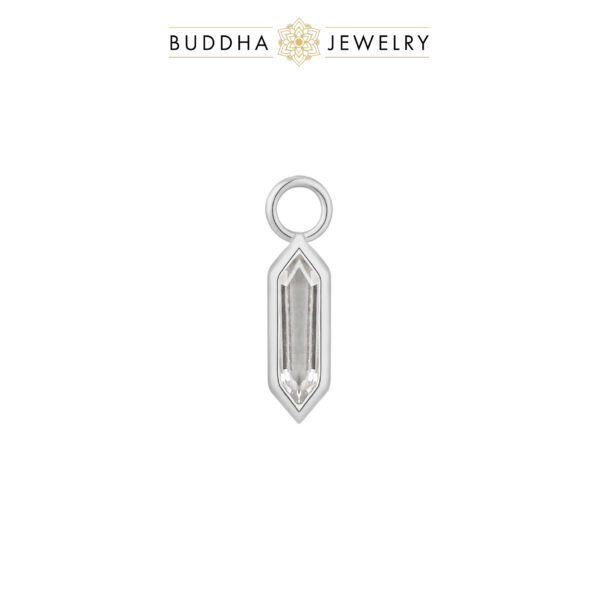Pendentif piercing or 14k avec CZ baguette – modèle Theory en or jaune, blanc et rose
